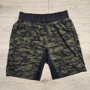 Lululemon T.H.E. Short Linerless 9" - Bricollage Military Green Black
